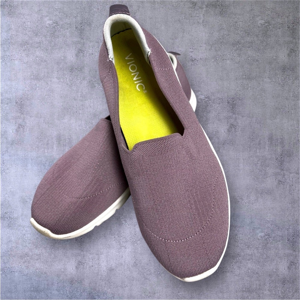 Spenco Slip On Sneakers‎ Womens 10 Elderberry Knit Comfort Walking Shoes Casual